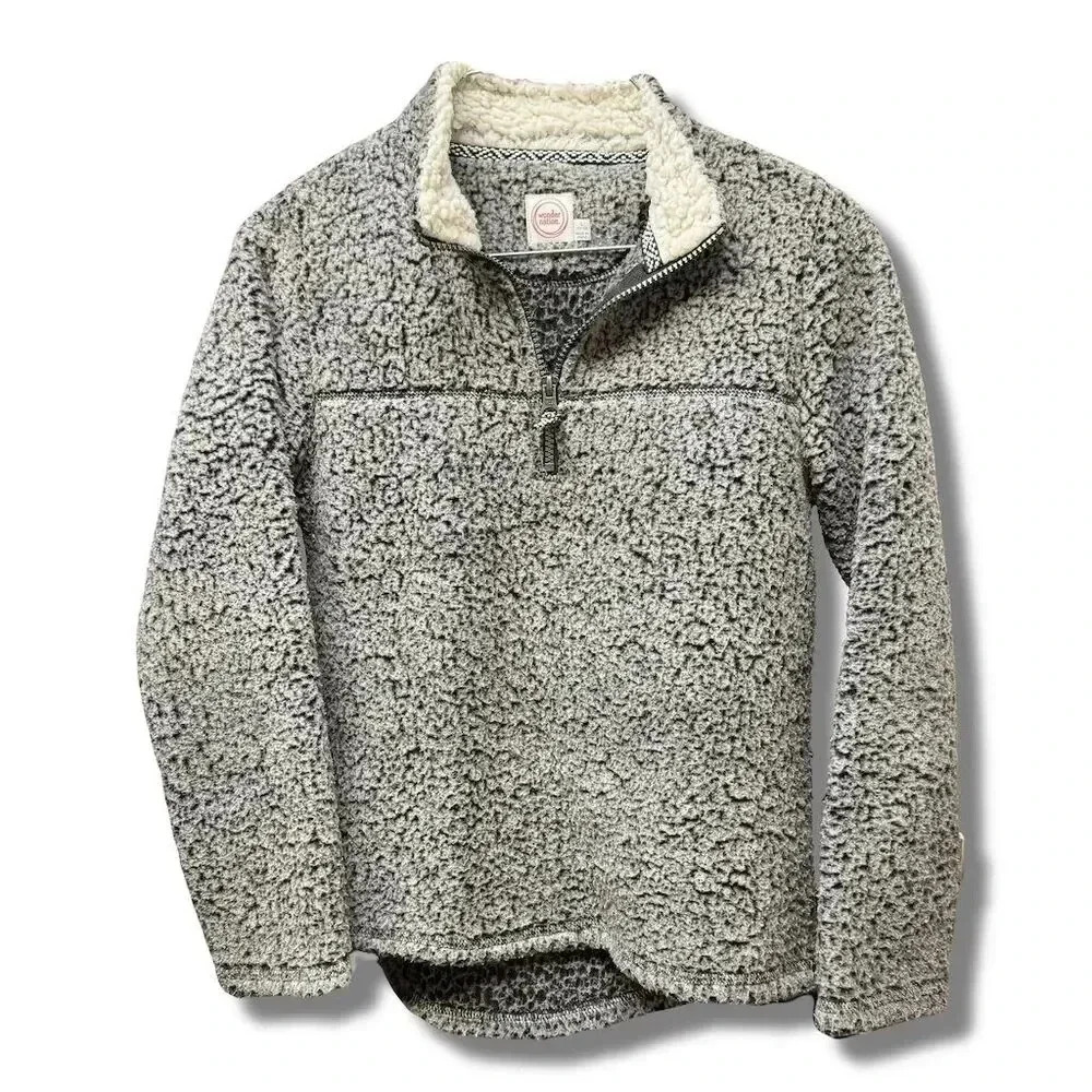 Wonder Nation Boys XL Gray Sherpa Pullover Hoodie Long Sleeve - Picture 1 of 6
